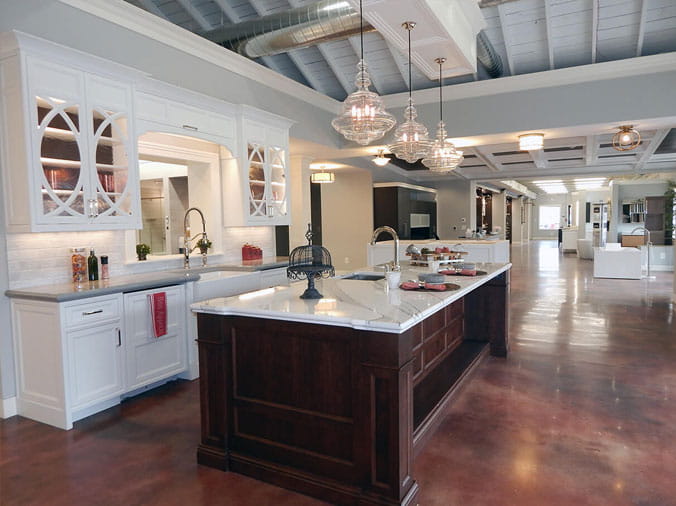 INterior of the Green Art Plumbing Supply Showroom